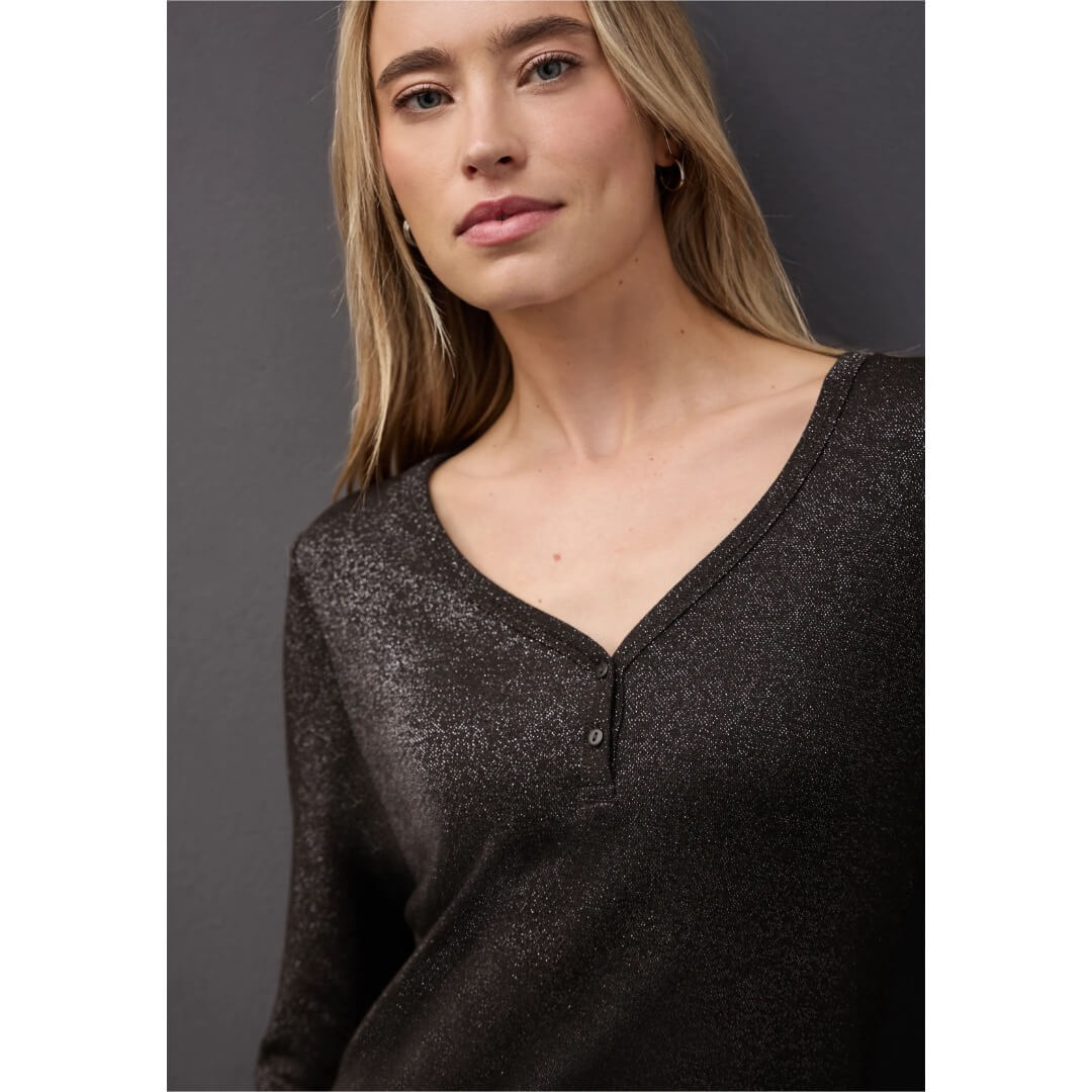 Street One glitterpaita, tumminruskea - Moment.fi