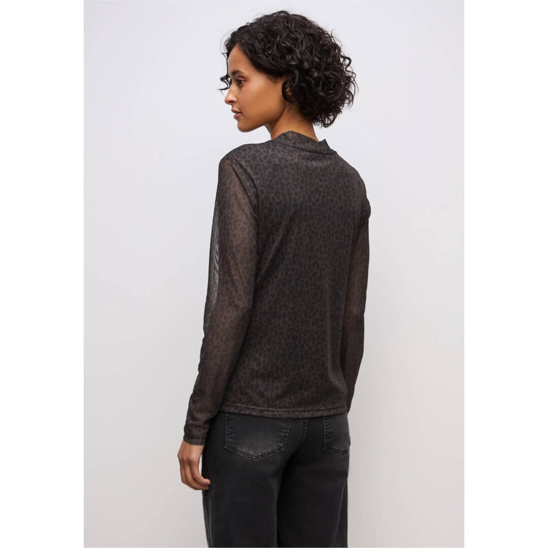 Street One mesh-paita, tummanruskea - Moment.fi