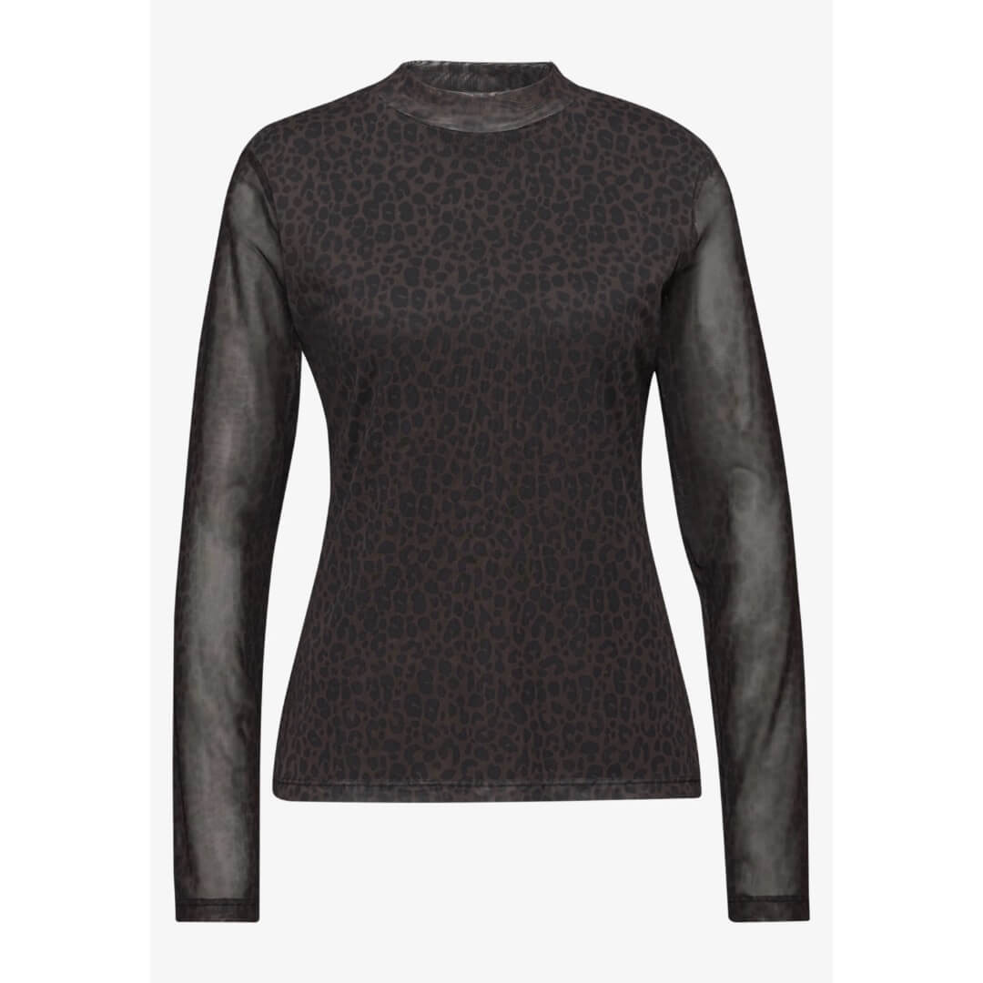 Street One mesh-paita, tummanruskea - Moment.fi