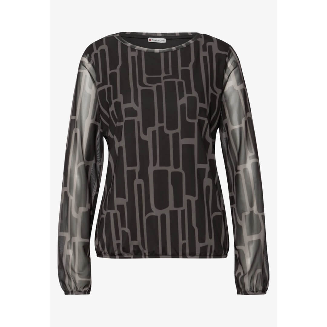 Street One meshpaita kuosi, musta