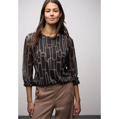 Street One meshpaita kuosi, musta