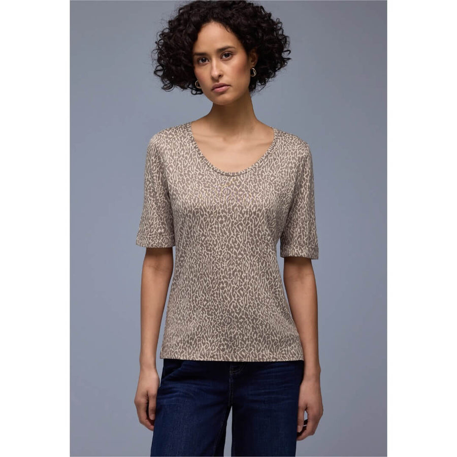 Street One t-paita Leo, beige