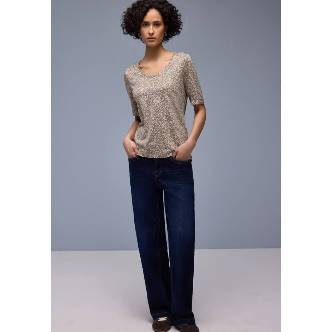 Street One t-paita Leo, beige