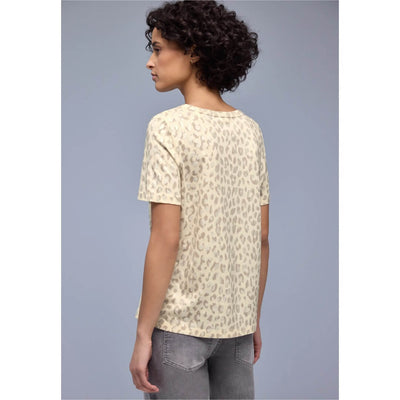 Street One t-paita Leo shiny, beige