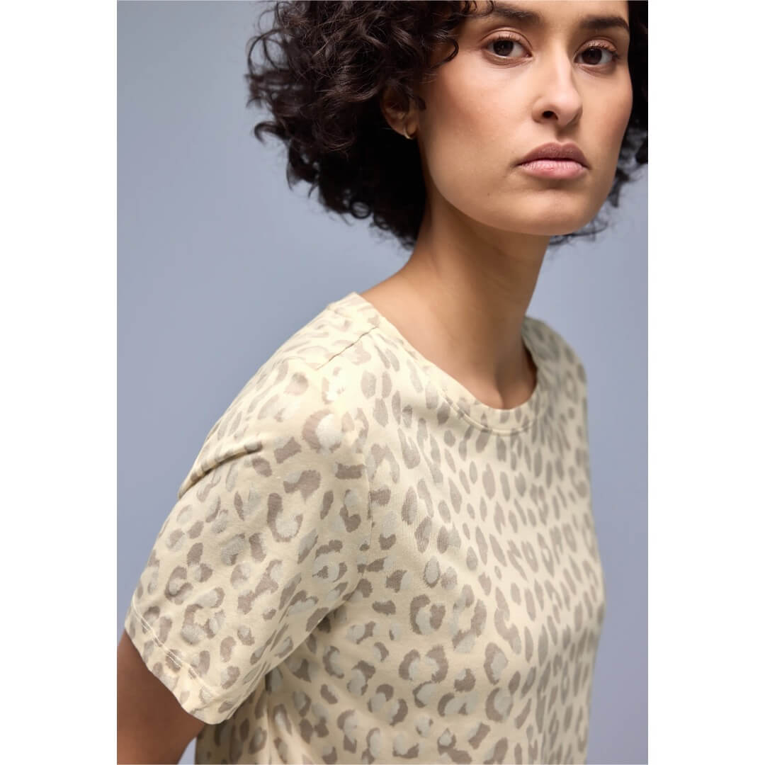 Street One t-paita Leo shiny, beige