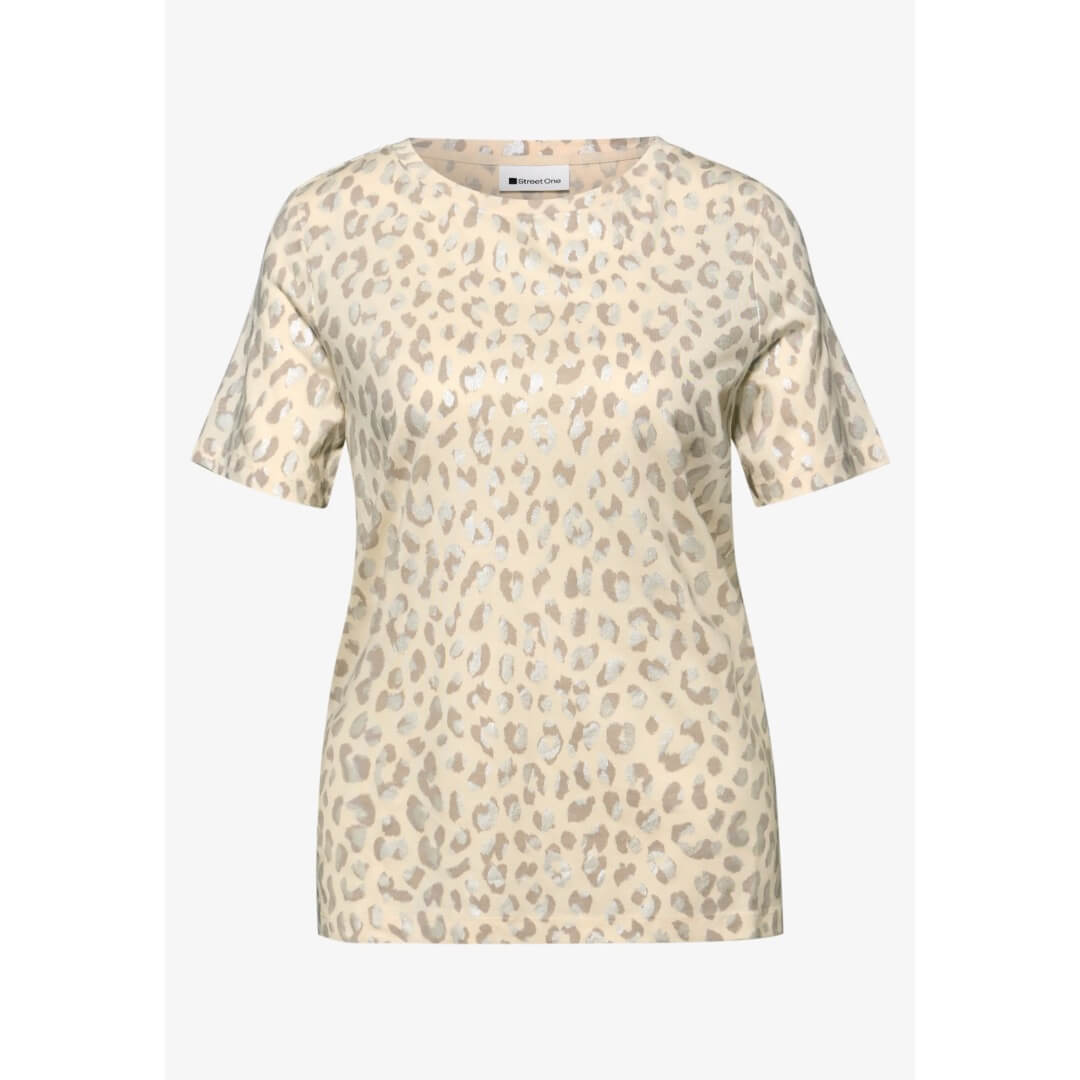 Street One t-paita Leo shiny, beige