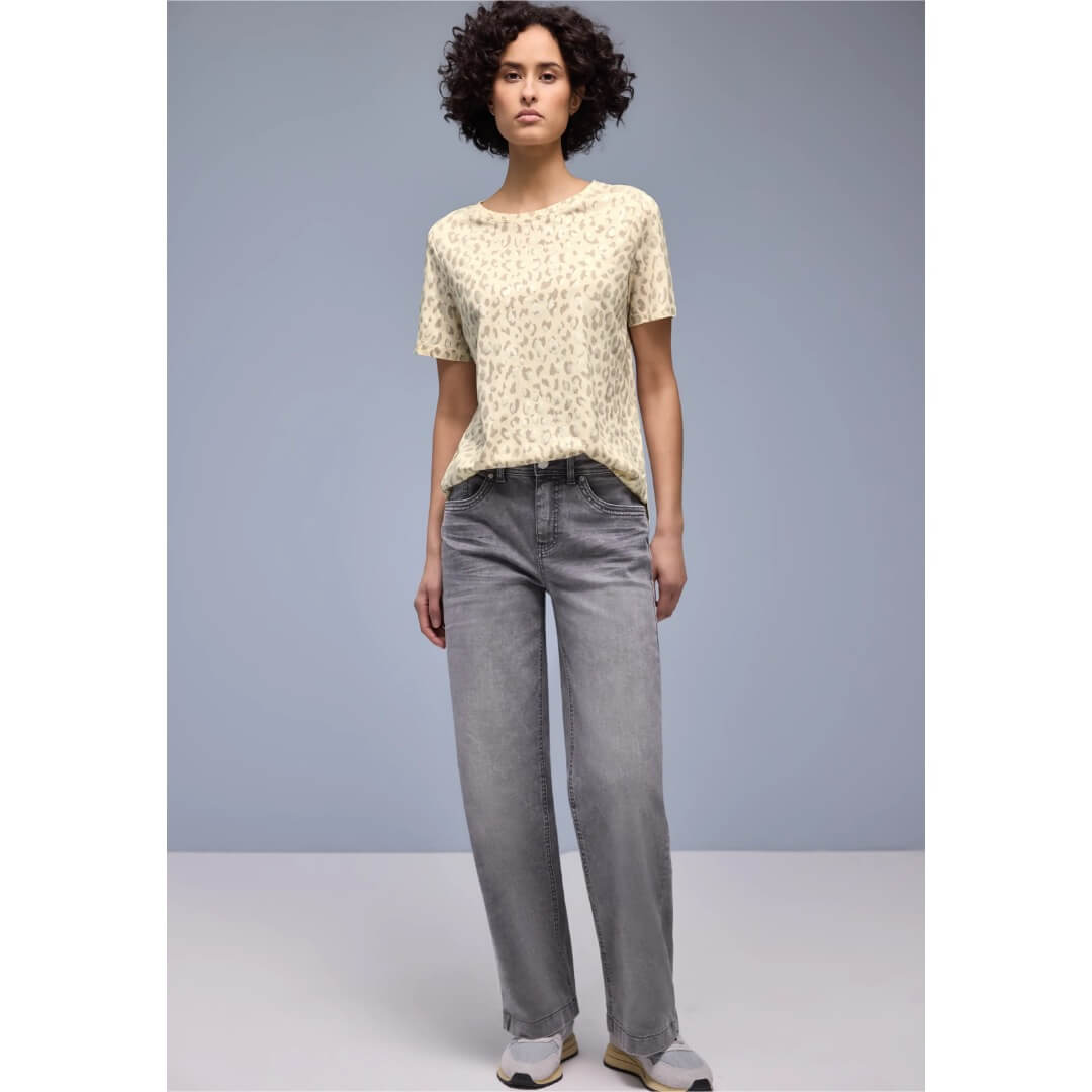 Street One t-paita Leo shiny, beige