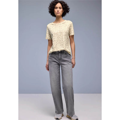 Street One t-paita Leo shiny, beige