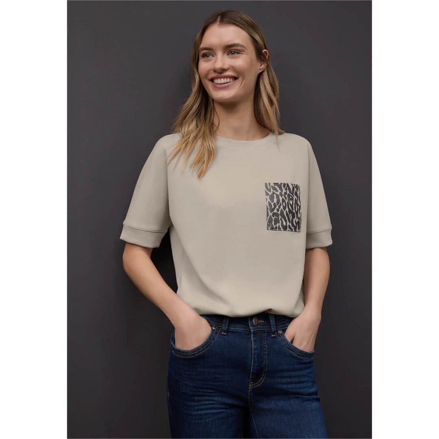 Street One jerseypaita 1/2, vaaleanruskea