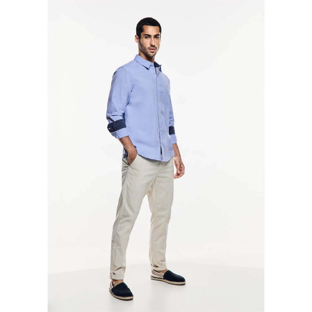 Street One kauluspaita oxford, vaaleansininen - Moment.fi