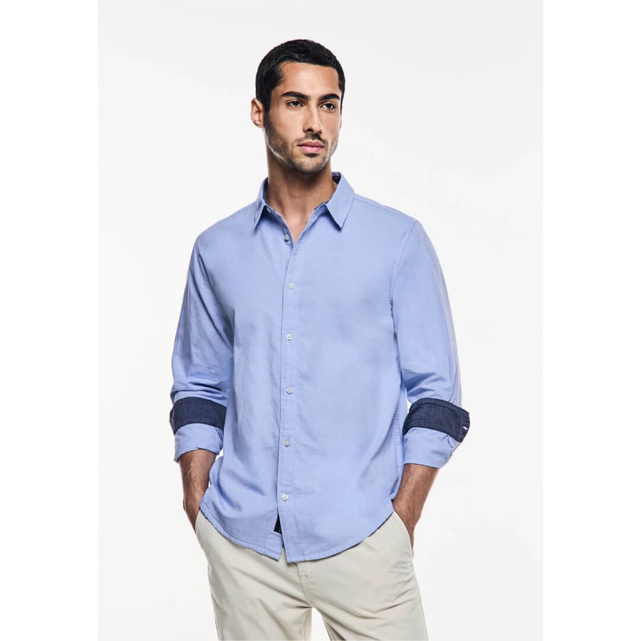 Street One kauluspaita oxford, vaaleansininen - Moment.fi