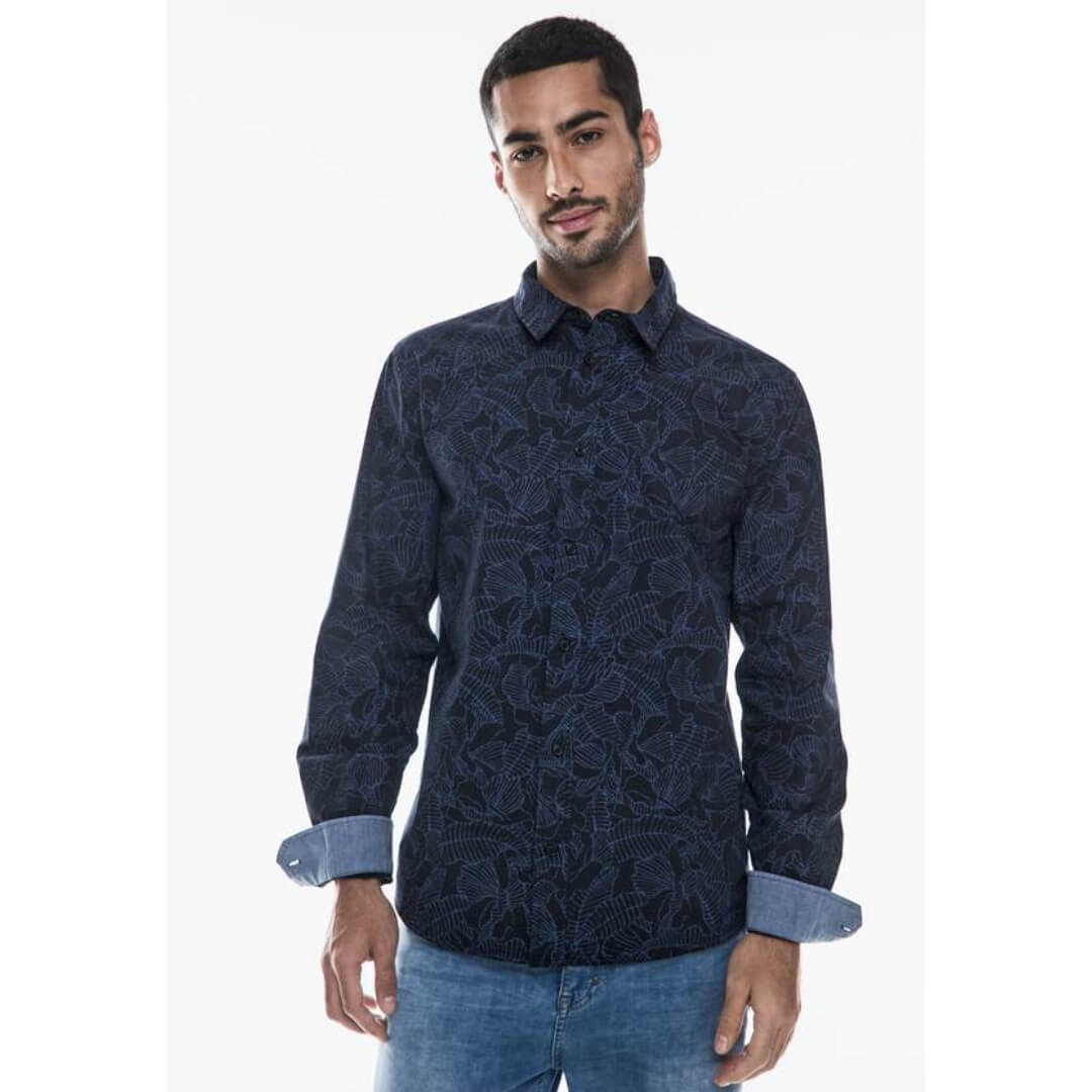 Street One kuosipaita, tummansininen - Moment.fi