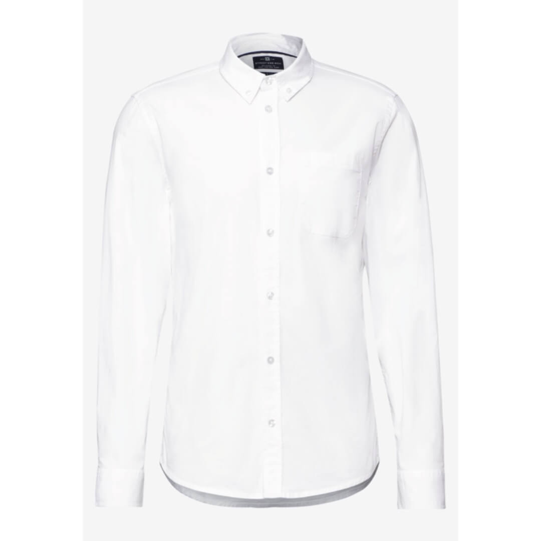 Street One kauluspaita stretch, valkoinen - Moment.fi