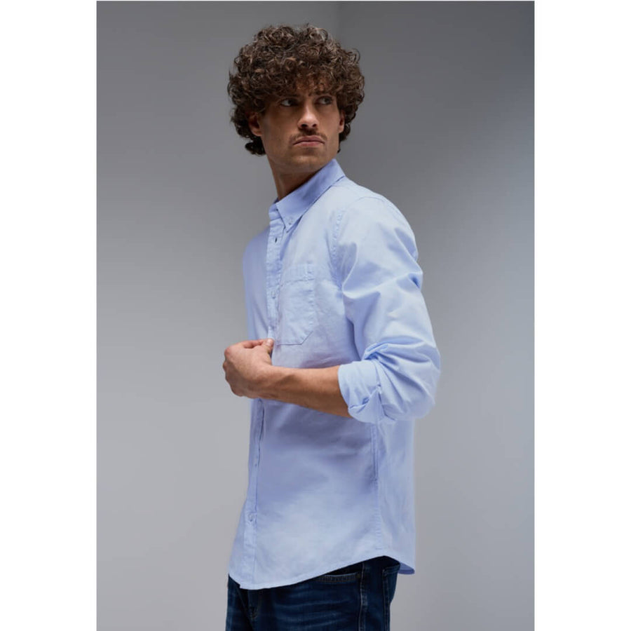 Street One kauluspaita stretch, vaaleansininen - Moment.fi