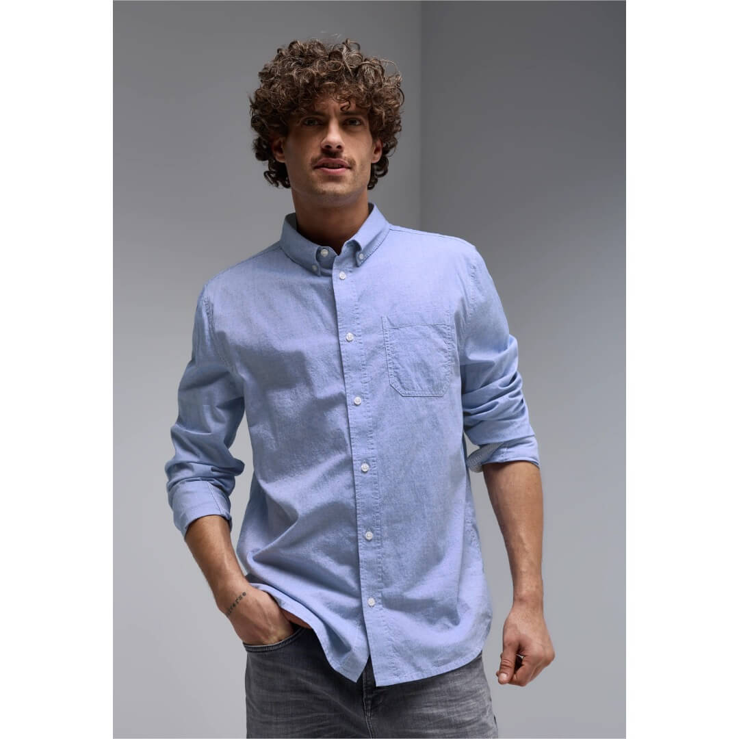 Street One kauluspaita, vaaleansininen - Moment.fi