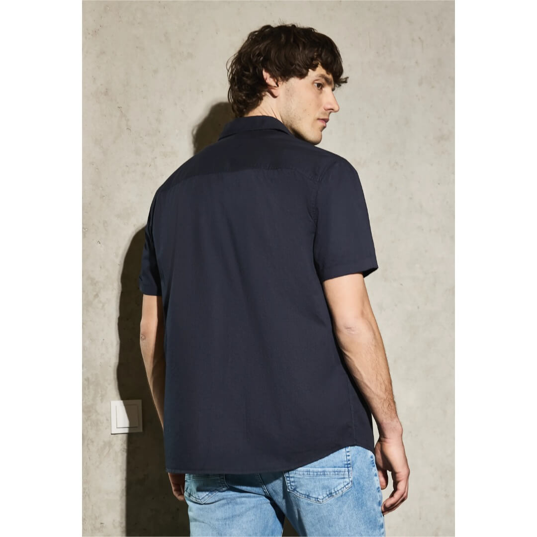 Street One struktuuripaita, tummansininen - Moment.fi