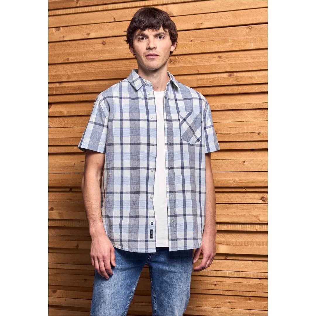 Street One ruutupaita 1/2, vaaleansininen - Moment.fi