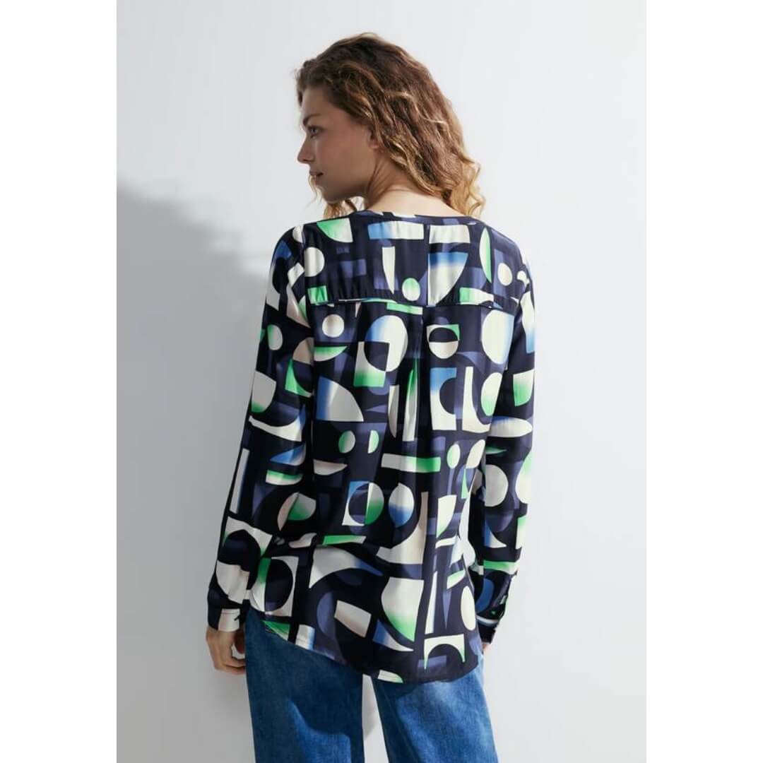 Cecil kuosipaita, sininen - Moment.fi