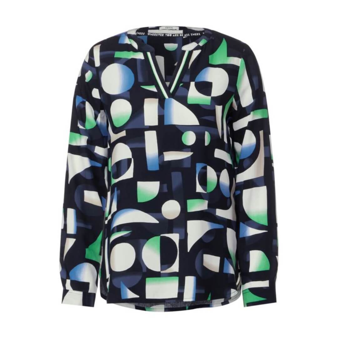 Cecil kuosipaita, sininen - Moment.fi