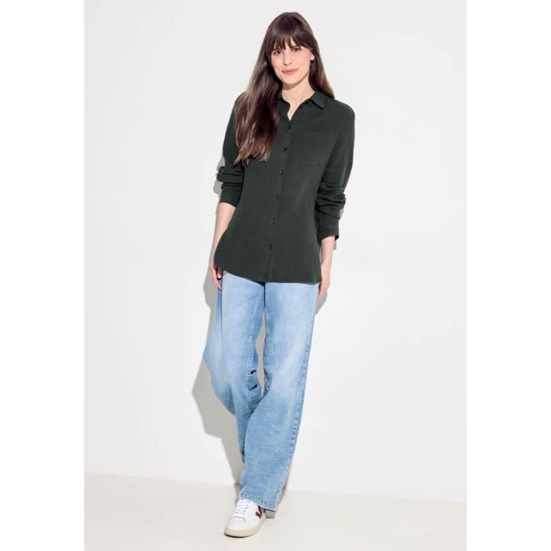 Cecil puuvillapaita, tummaoliivi - Moment.fi