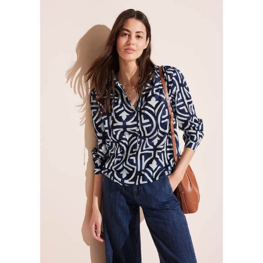 Street One kuosipaita, sininen - Moment.fi