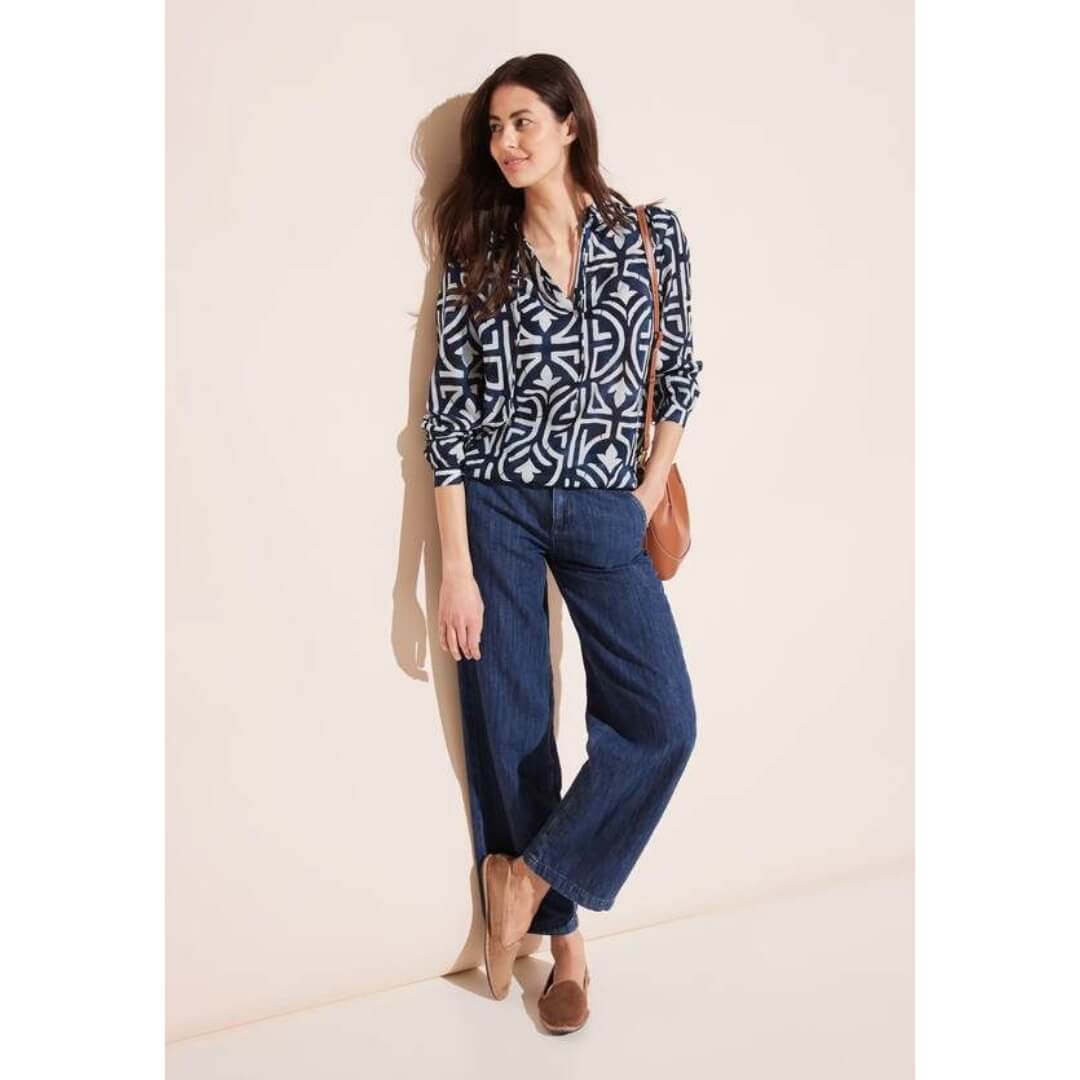 Street One kuosipaita, sininen - Moment.fi