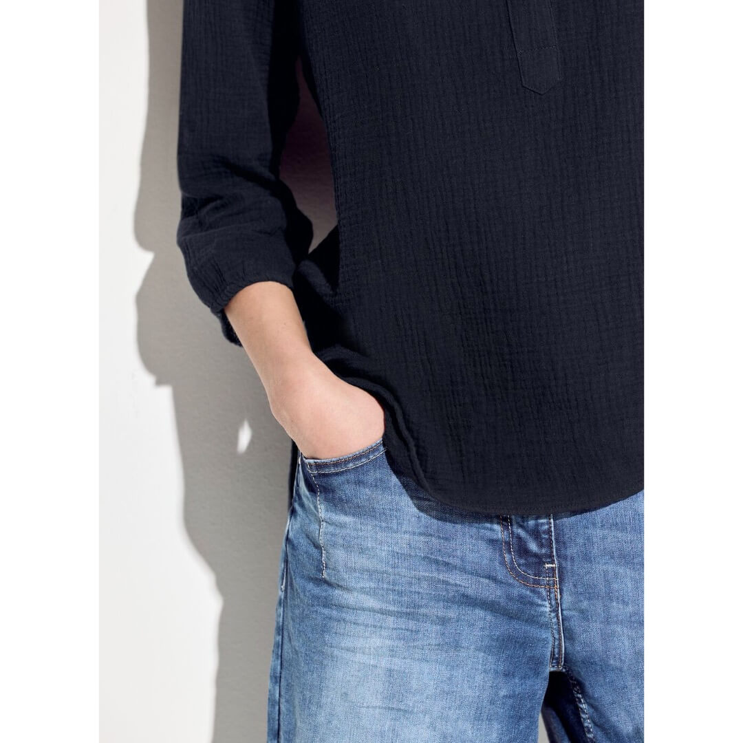 Cecil puuvilapaita 3/4, tummansininen - Moment.fi