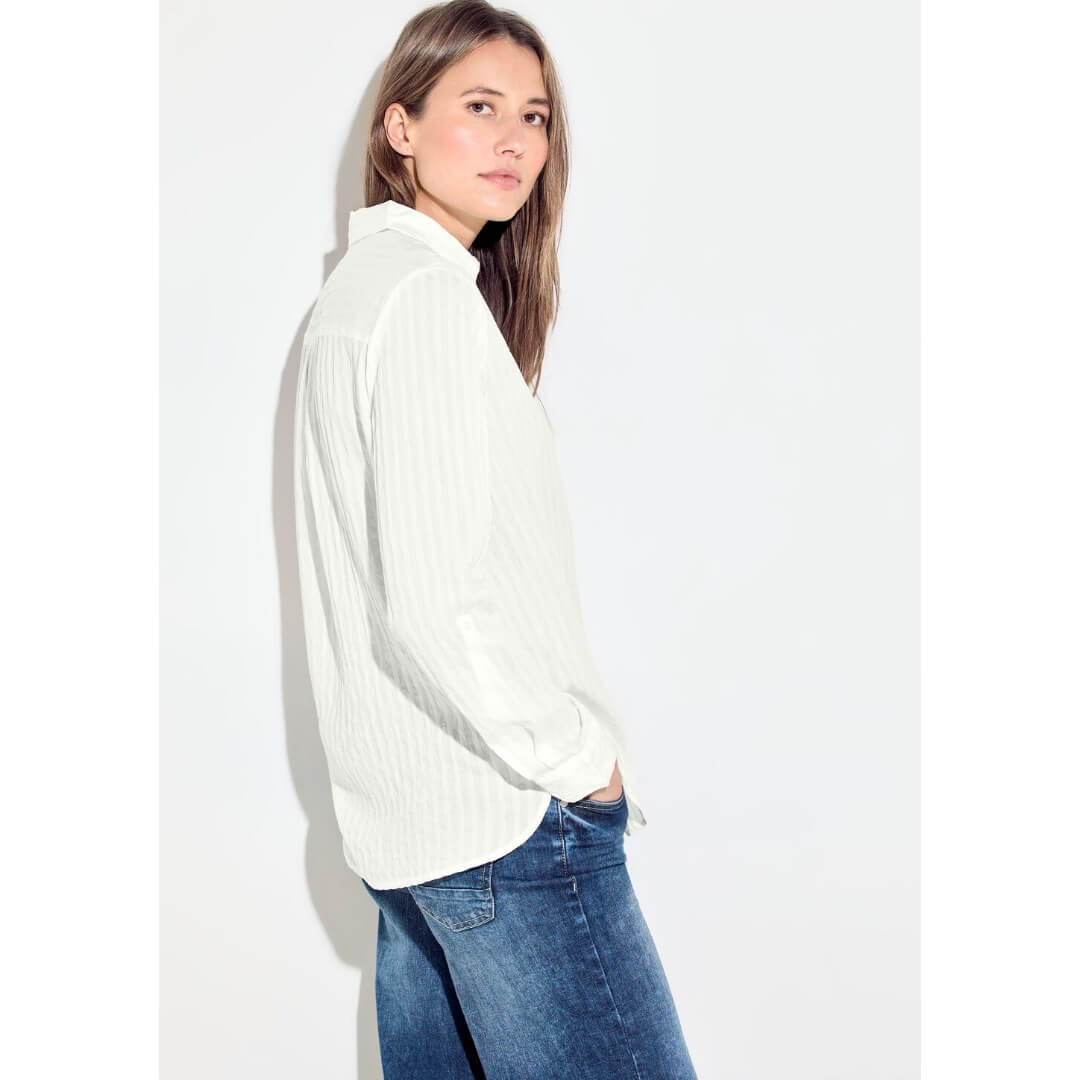 Cecil struktuuripaita, valkoinen - Moment.fi