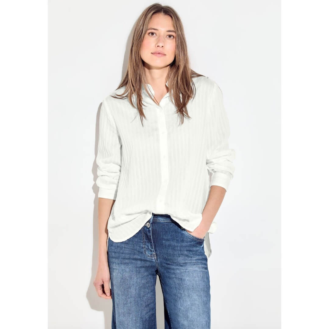 Cecil struktuuripaita, valkoinen - Moment.fi