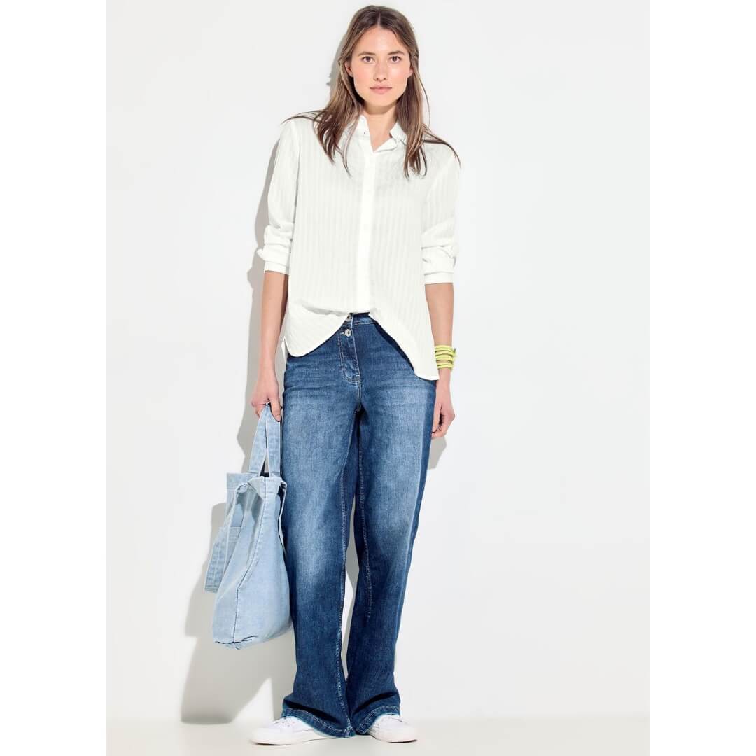 Cecil struktuuripaita, valkoinen - Moment.fi