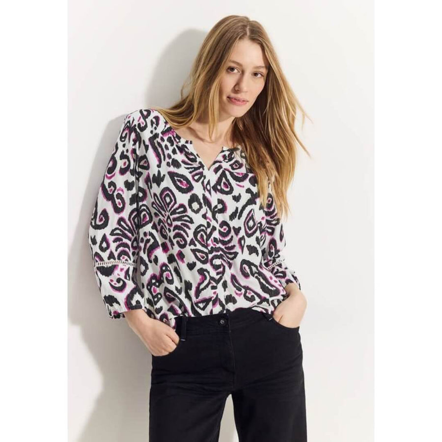 Cecil kuosipaita, valkoinen - Moment.fi