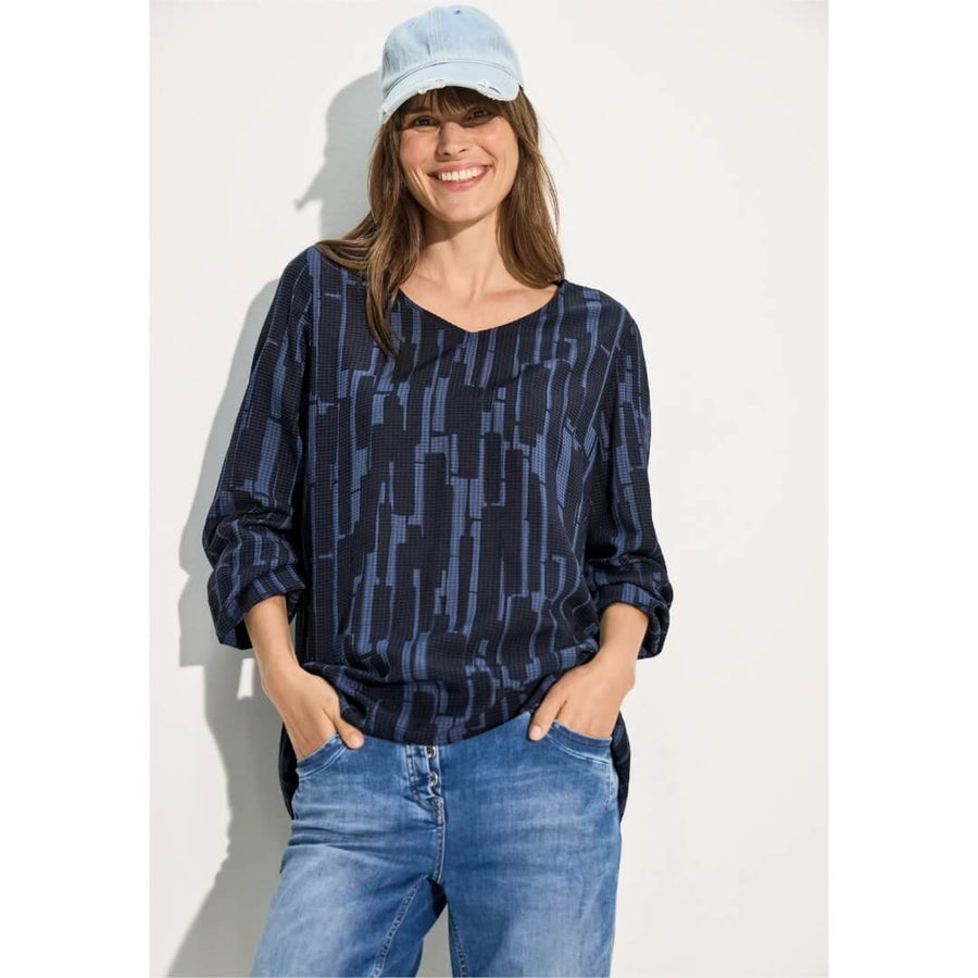 Cecil kuosipaita, tummansininen - Moment.fi