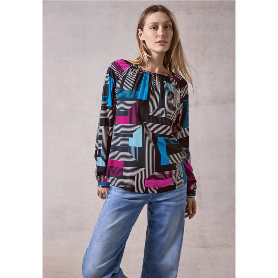 Cecil kuosipaita, sininen - Moment.fi