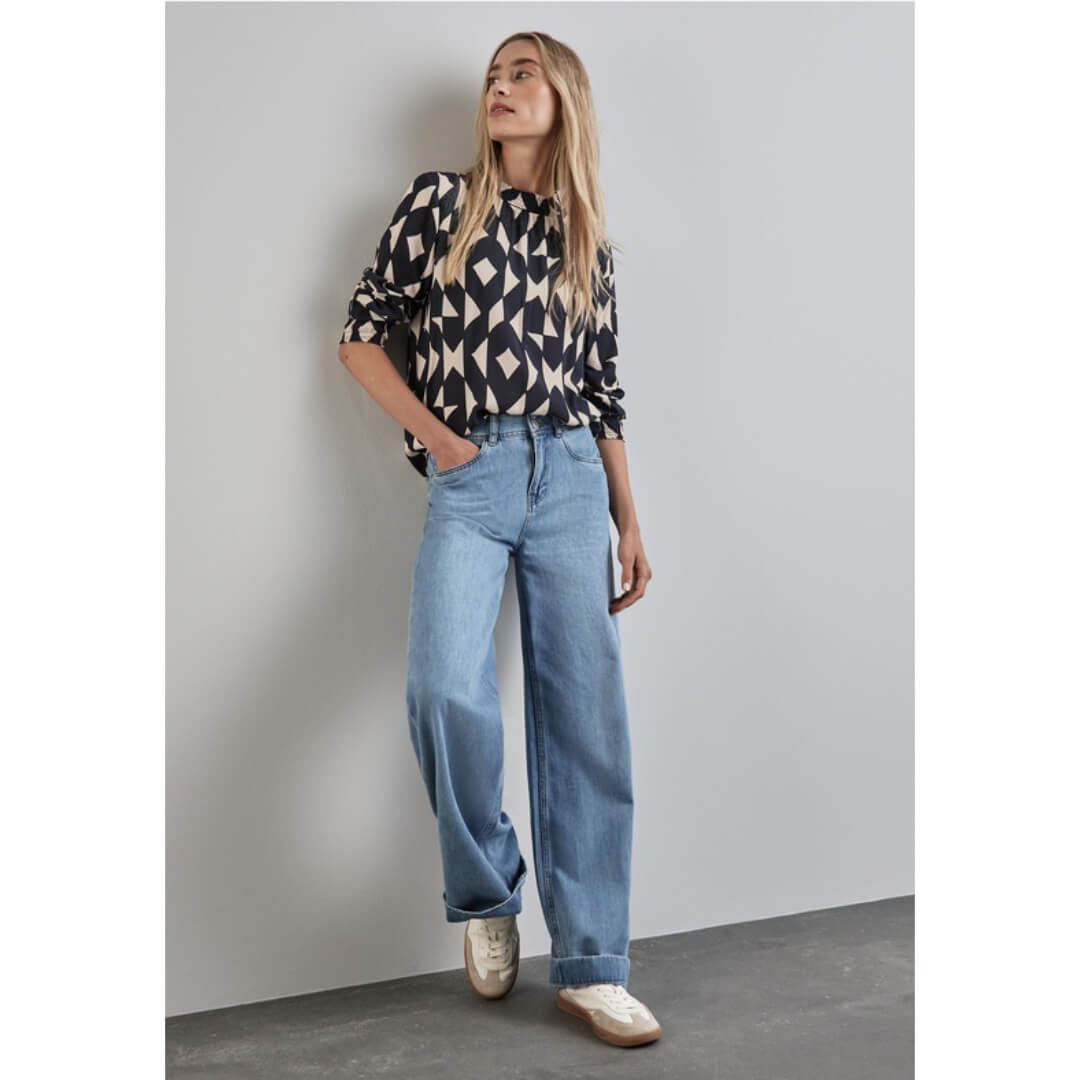 Street One kuosipaita, sininen - Moment.fi