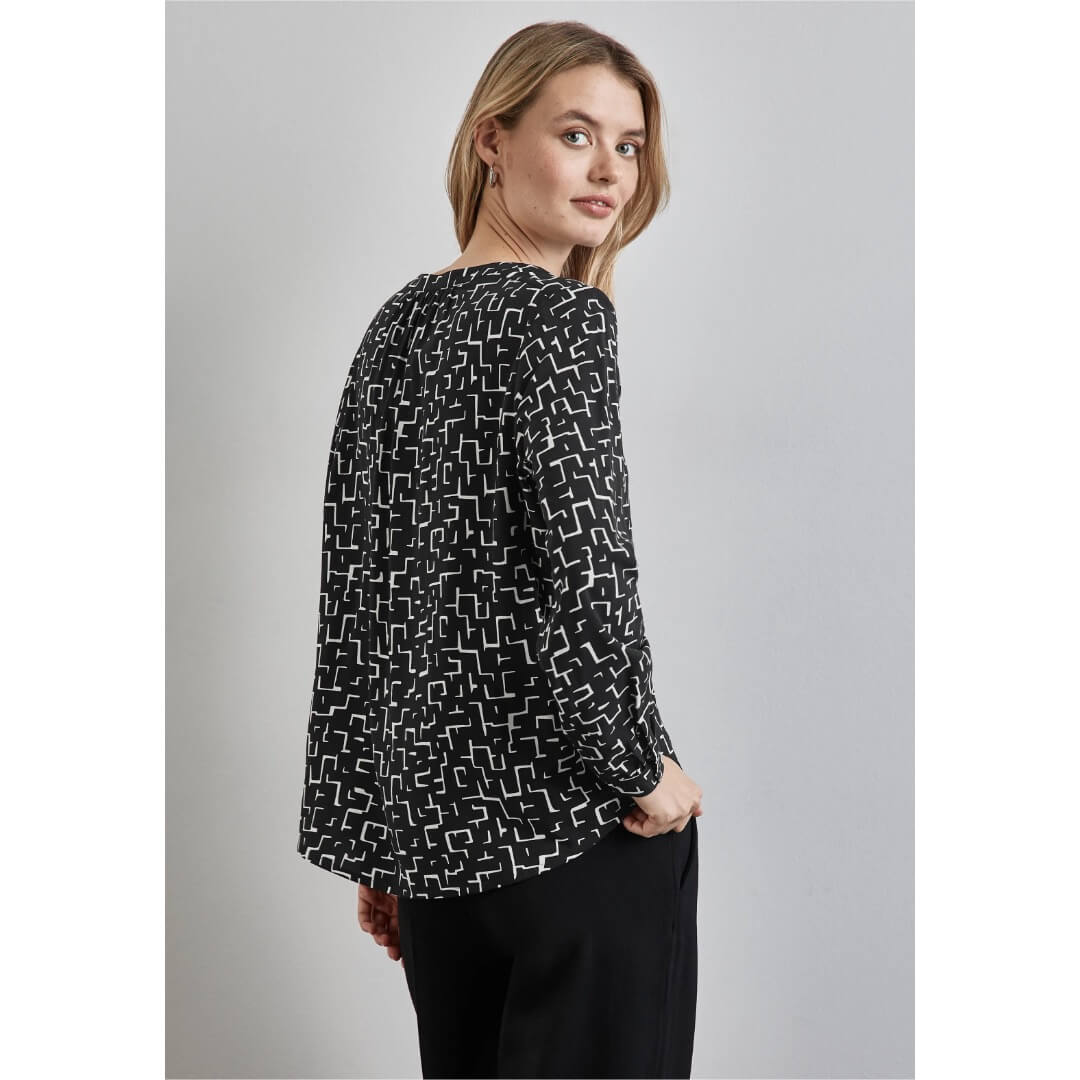 Street One kuosipaita, musta - Moment.fi