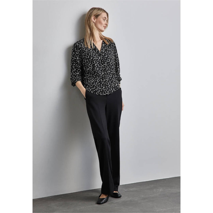 Street One kuosipaita, musta - Moment.fi