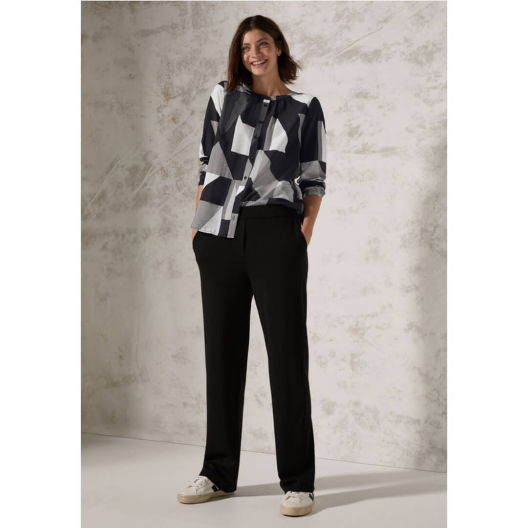 Street One kuosipaita, musta - Moment.fi