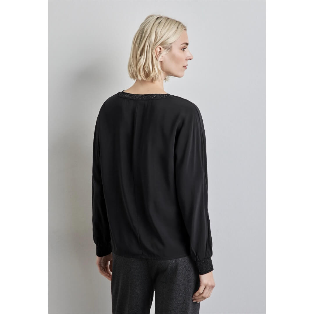 Street One viskoosipaita, musta - Moment.fi