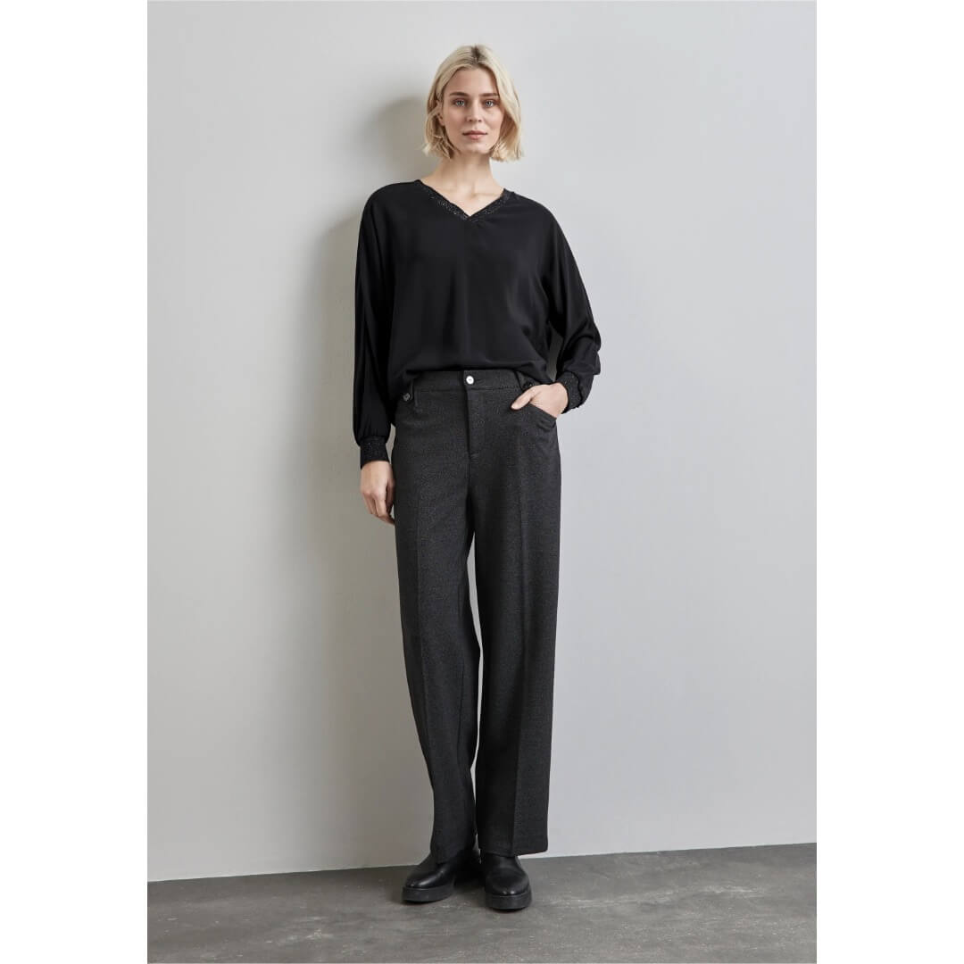 Street One viskoosipaita, musta - Moment.fi