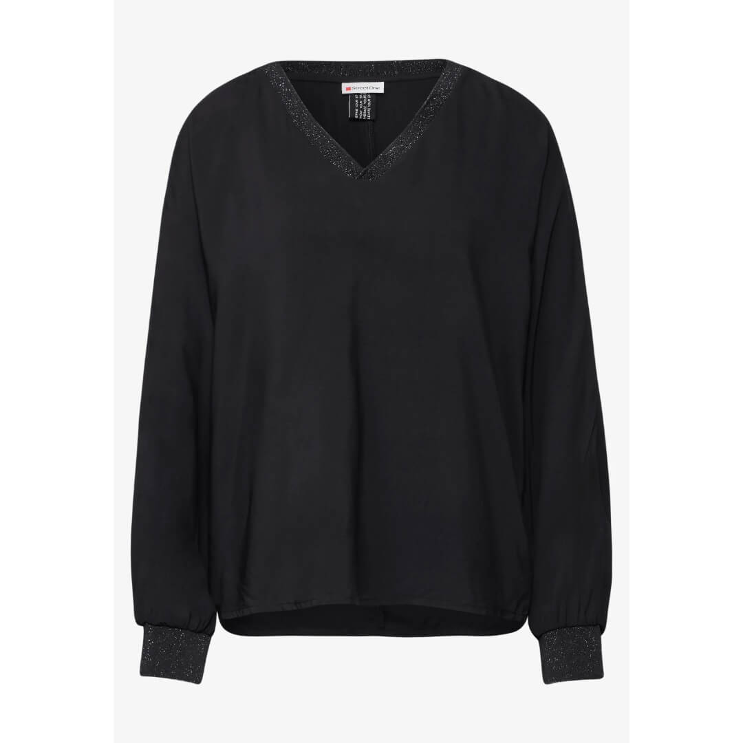 Street One viskoosipaita, musta - Moment.fi