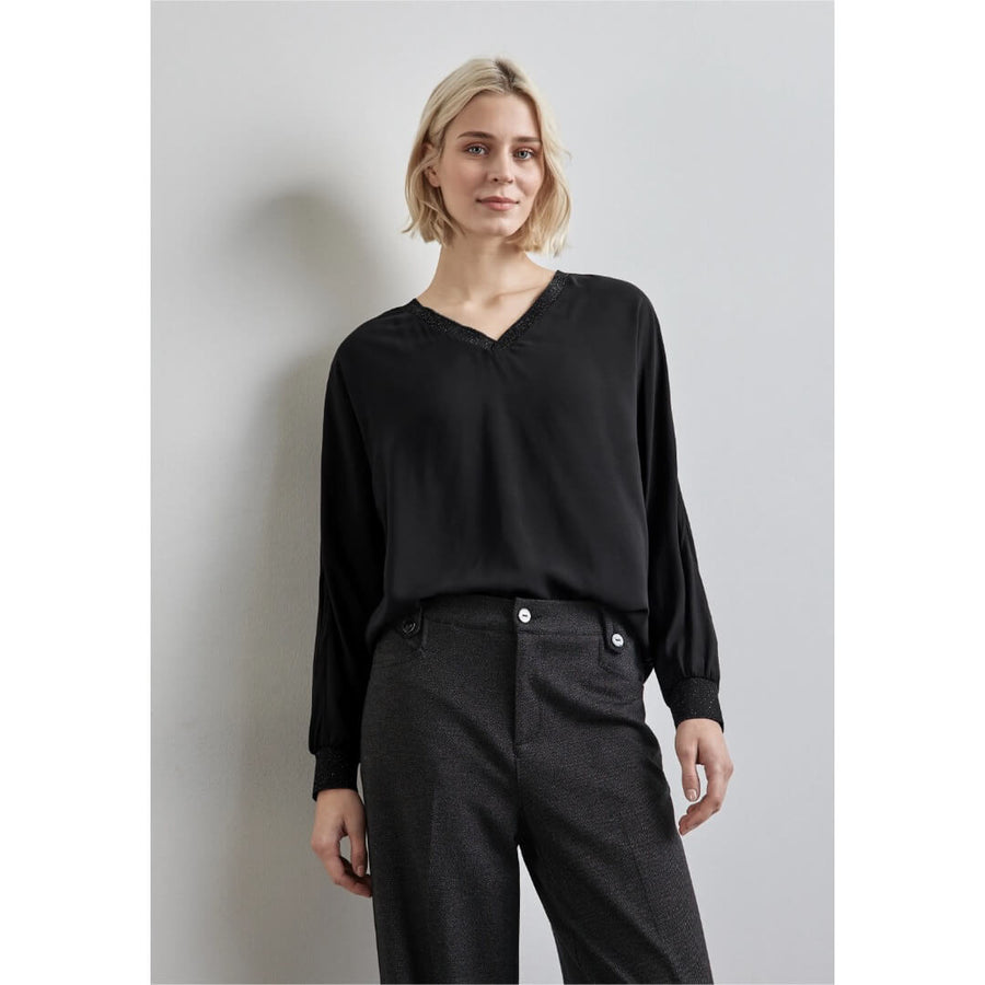 Street One viskoosipaita, musta - Moment.fi