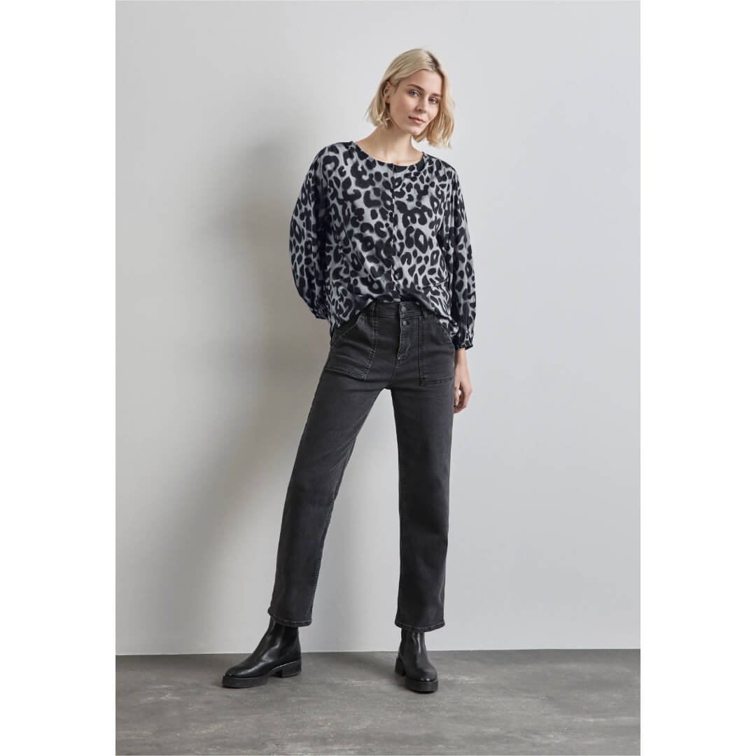 Street One kuosipaita, harmaa - Moment.fi