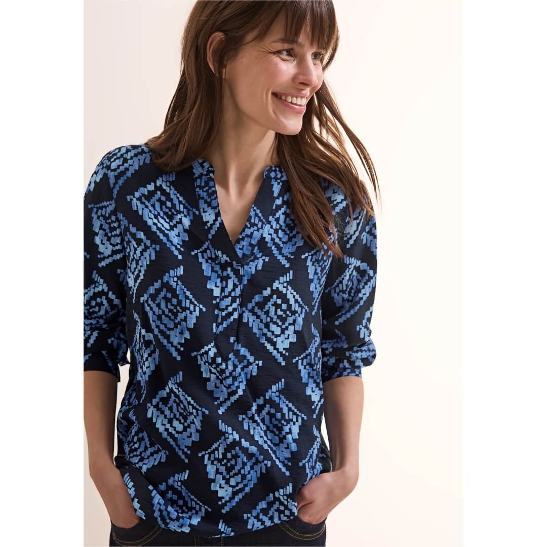 Cecil kuosipaita, tummansininen - Moment.fi