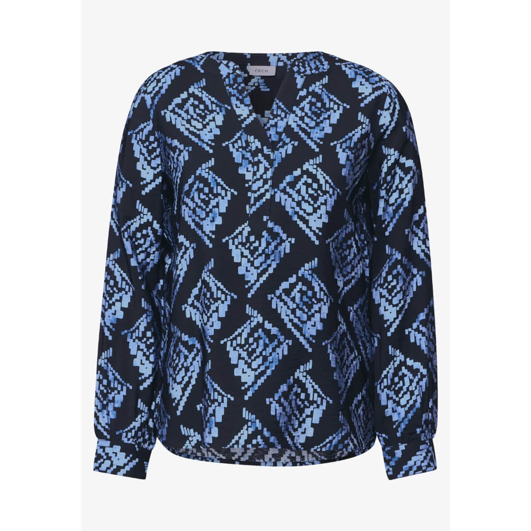 Cecil kuosipaita, tummansininen - Moment.fi