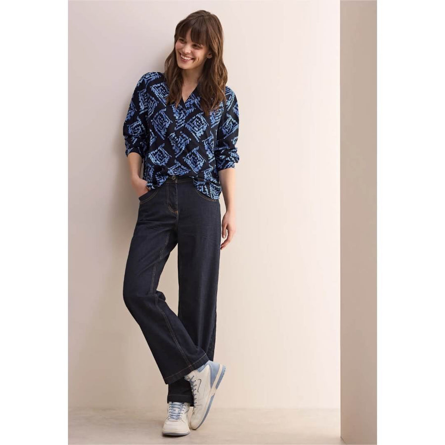 Cecil kuosipaita, tummansininen - Moment.fi