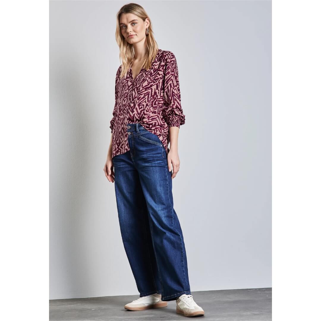 Street One kuosipaita, viini - Moment.fi