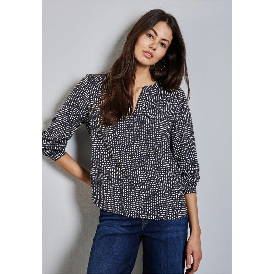 Street One kuosipaita, tummansininen - Moment.fi