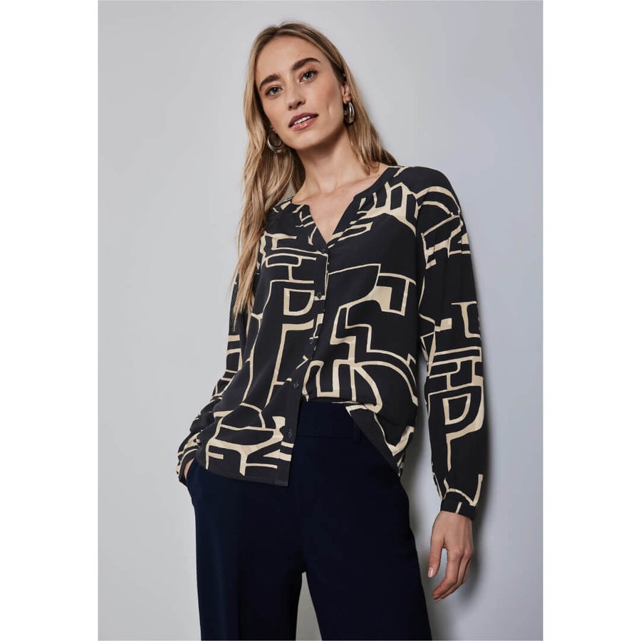 Street One kuosipaita, sininen - Moment.fi