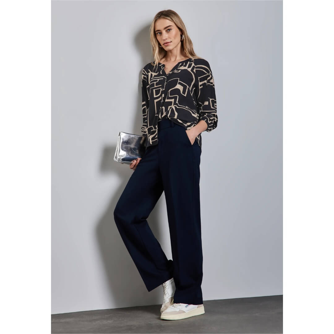 Street One kuosipaita, sininen - Moment.fi