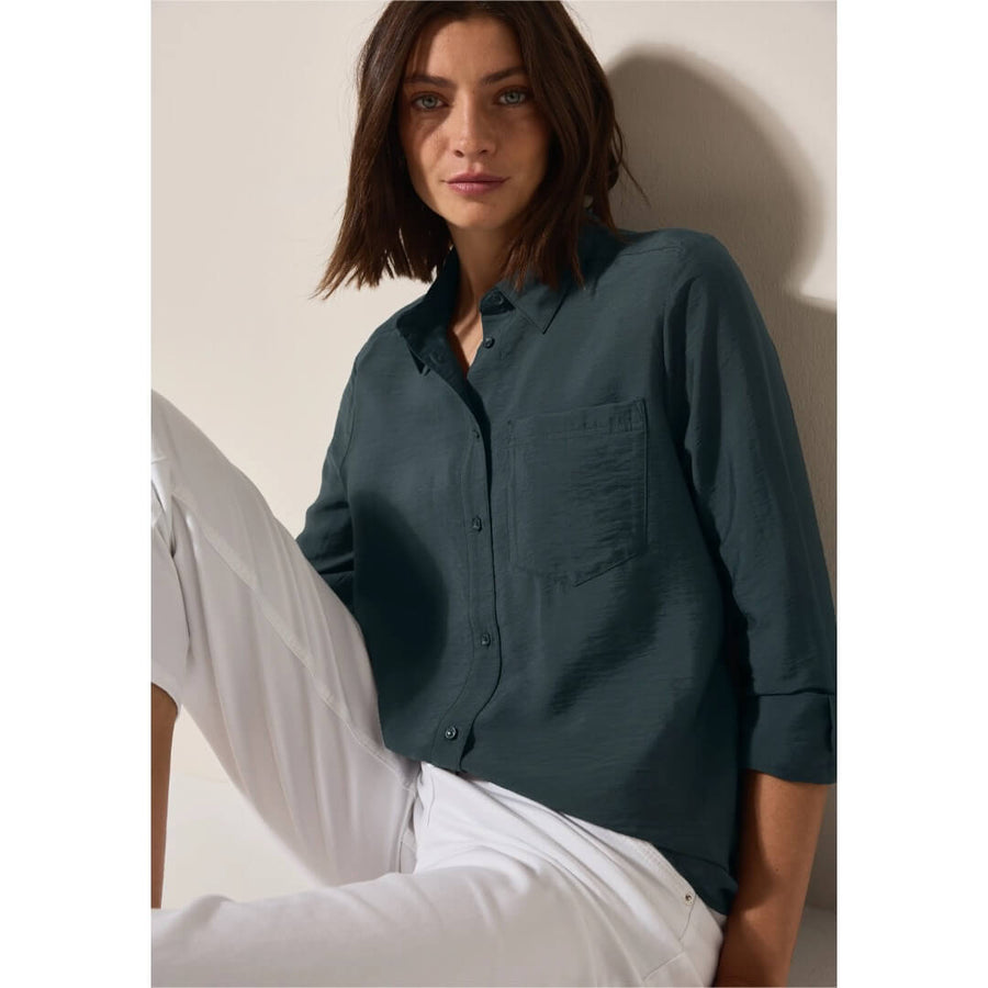 Cecil kauluspaita, tummanvihreä - Moment.fi